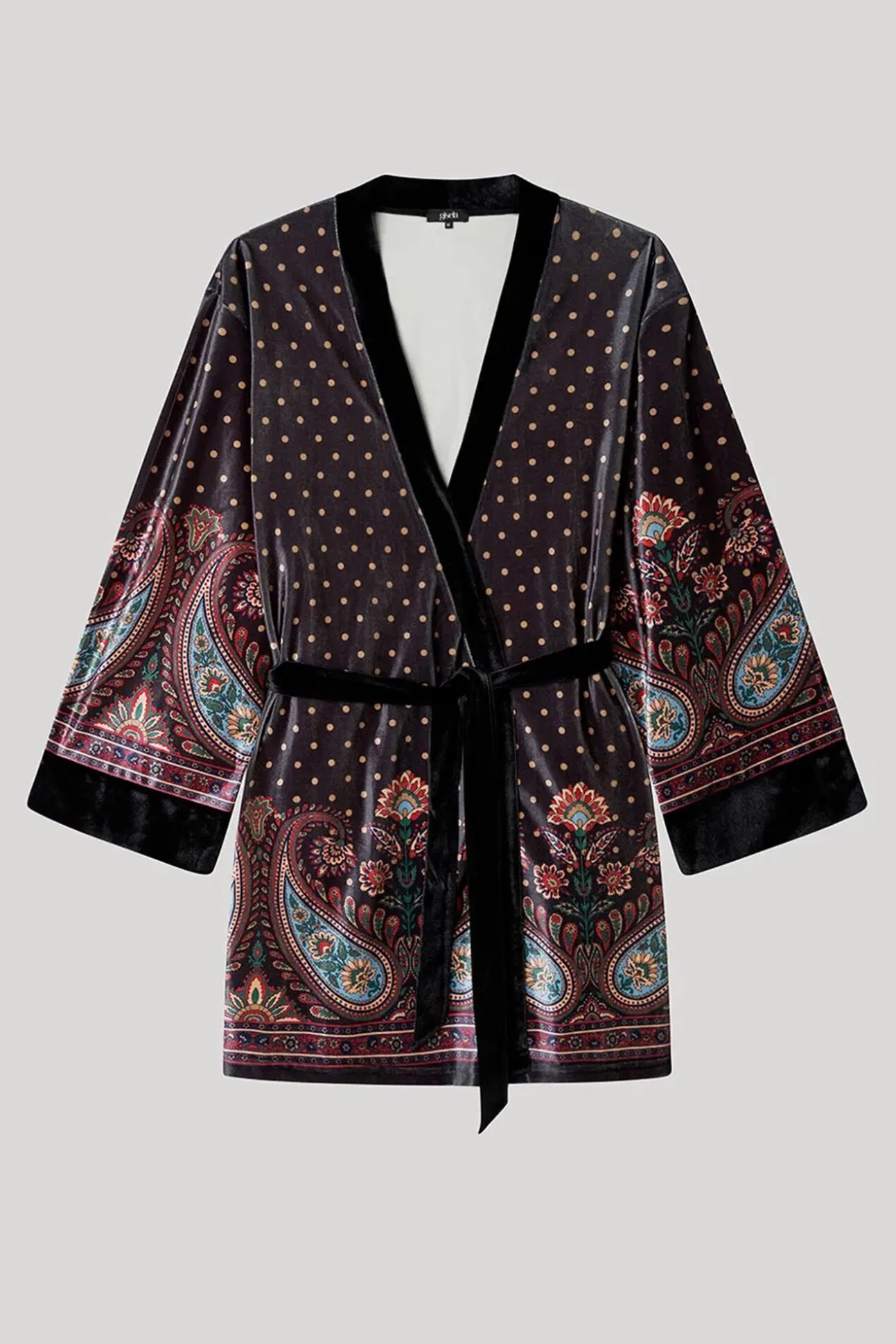 Bata tipo kimono terciopelo