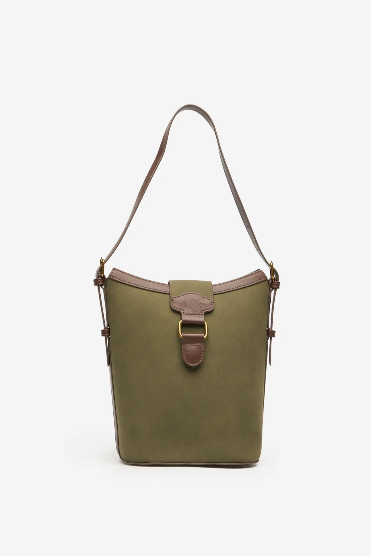 Bimateria buckle bag