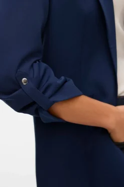 Blazer abierta con manga remangada