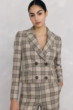 Blazer cruzada cropped