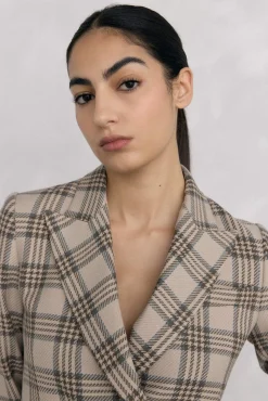 Blazer cruzada cropped