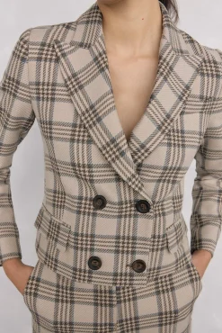 Blazer cruzada cropped