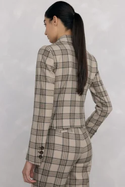 Blazer cruzada cropped