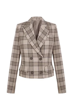 Blazer cruzada cropped