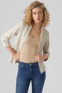Blazer de mujer abierta con solapa