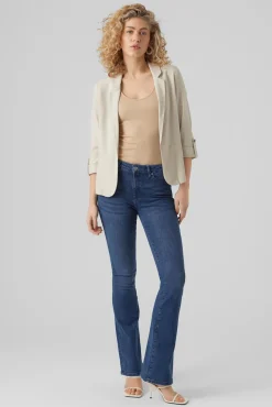 Blazer de mujer abierta con solapa