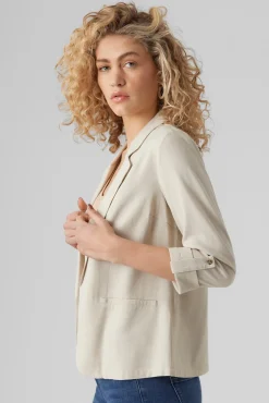 Blazer de mujer abierta con solapa
