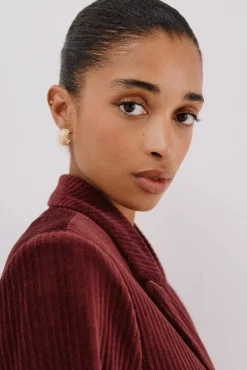 Blazer de mujer cruzada de pana