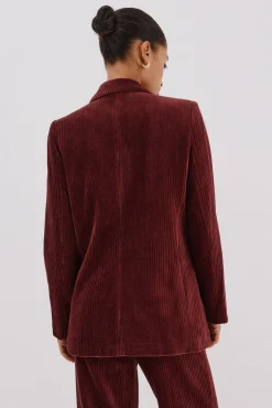 Blazer de mujer cruzada de pana