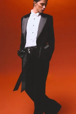 Blazer de terciopelo y satén