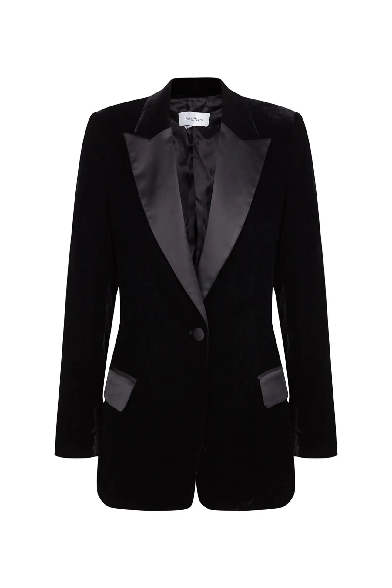 Blazer de terciopelo y satén