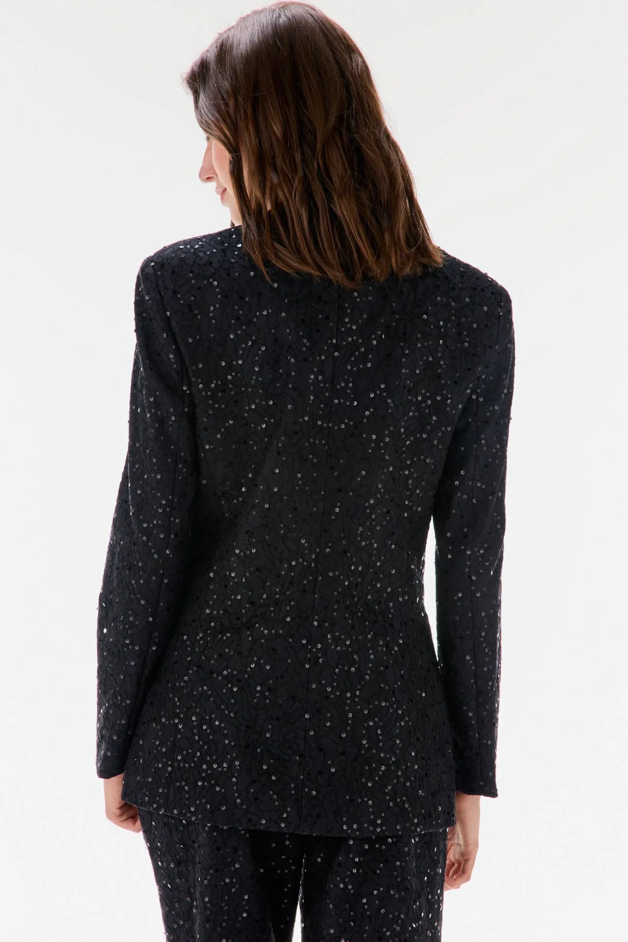 Blazer entallada de lentejuelas