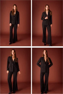 Blazer entallada de strass.