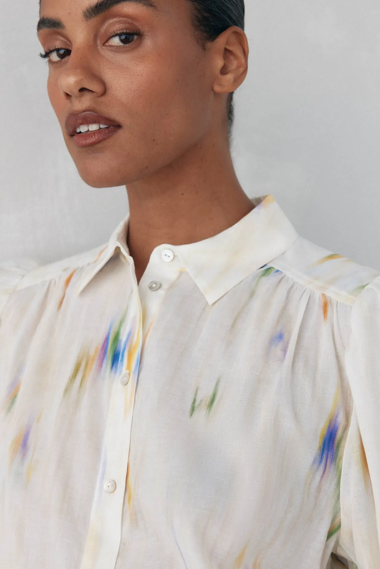 Blusa amplia estampada