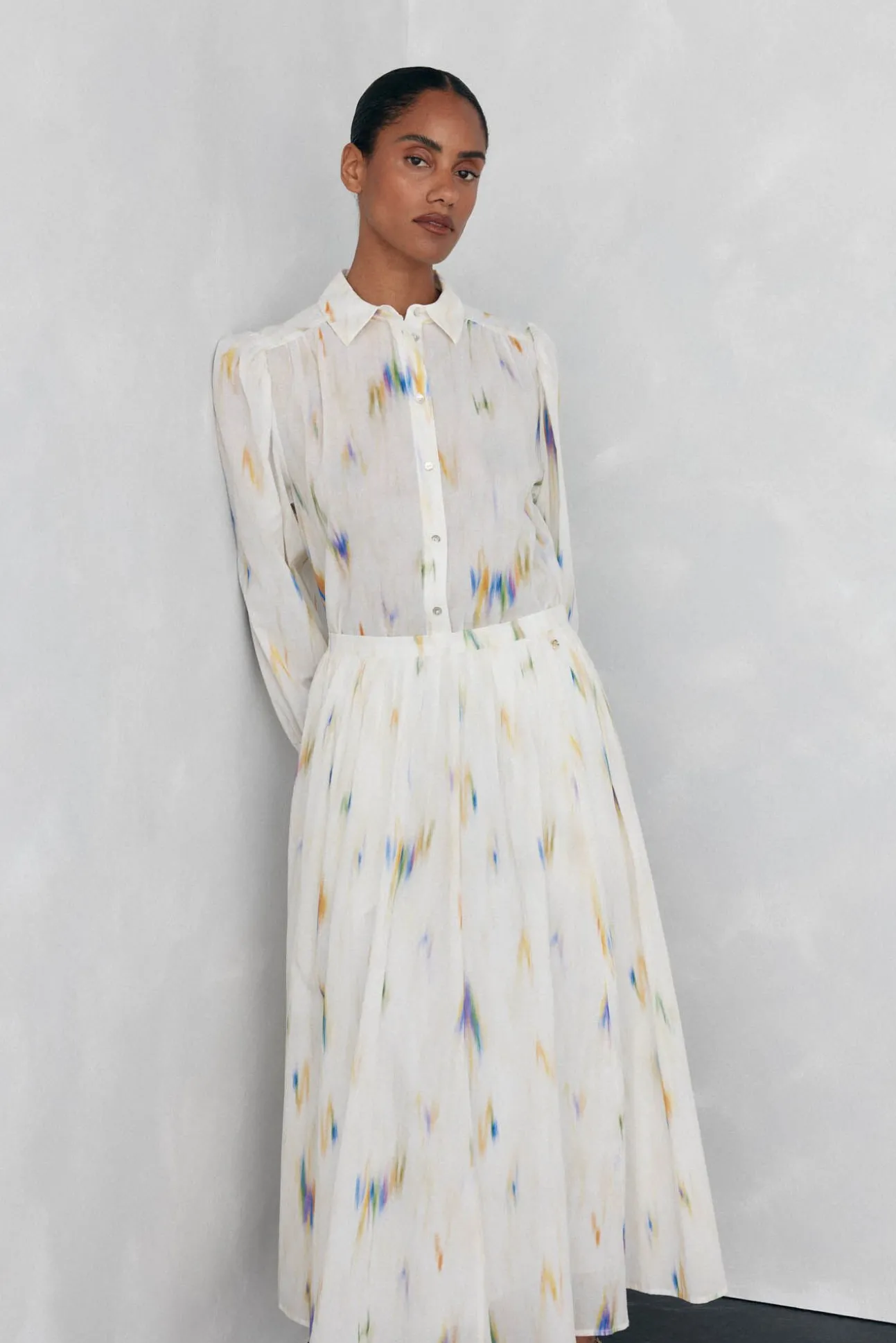 Blusa amplia estampada