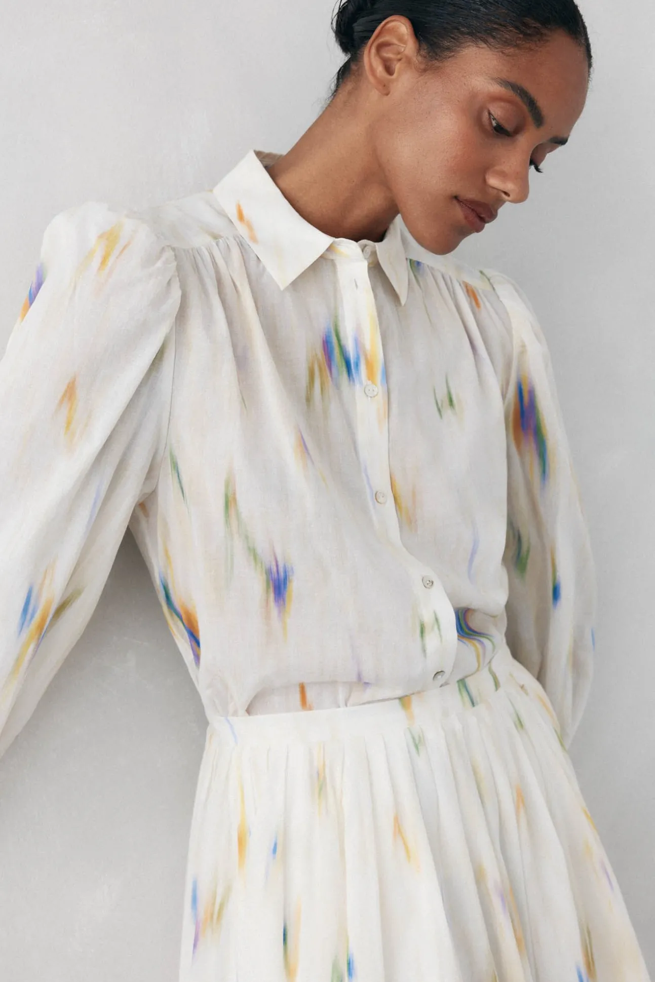 Blusa amplia estampada