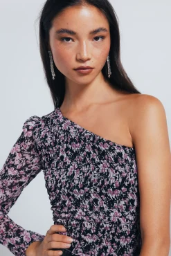 Blusa asimétrica smock