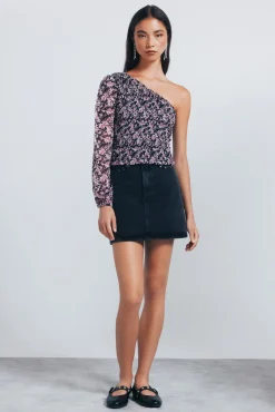 Blusa asimétrica smock