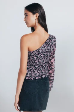 Blusa asimétrica smock