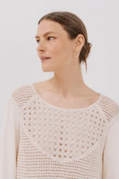 Blusa combinada crochet