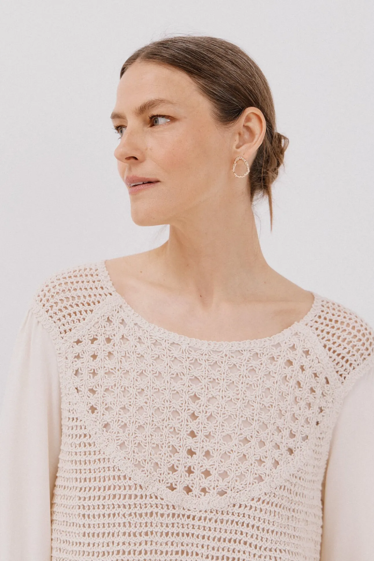 Blusa combinada crochet