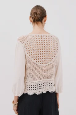 Blusa combinada crochet