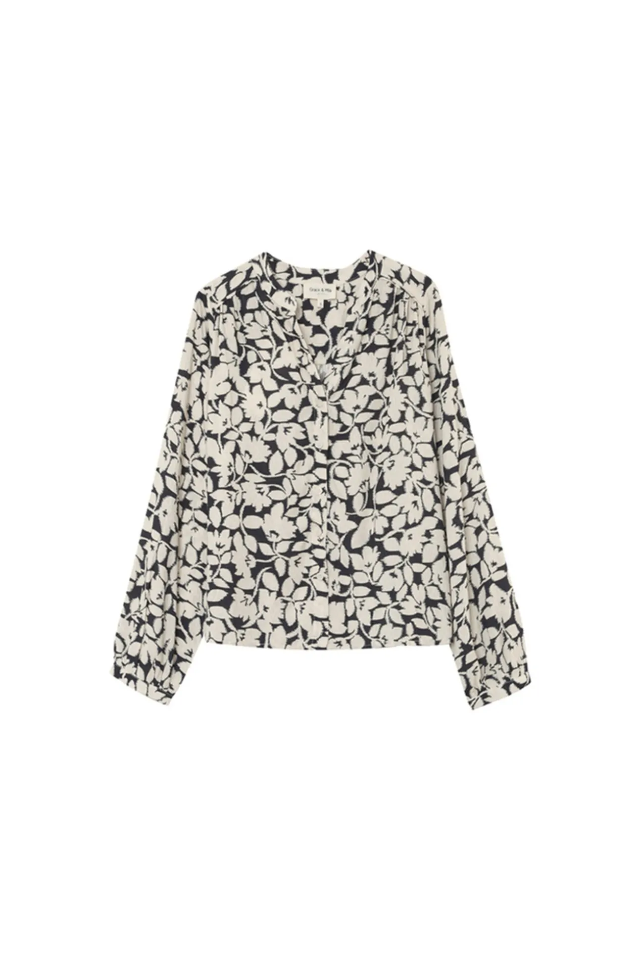 Blusa con corte regular de mangas largas