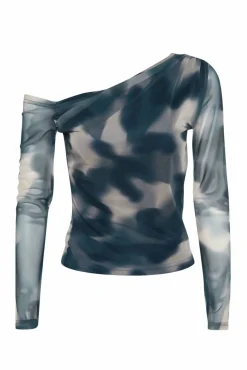 Blusa con cuello asimétrico