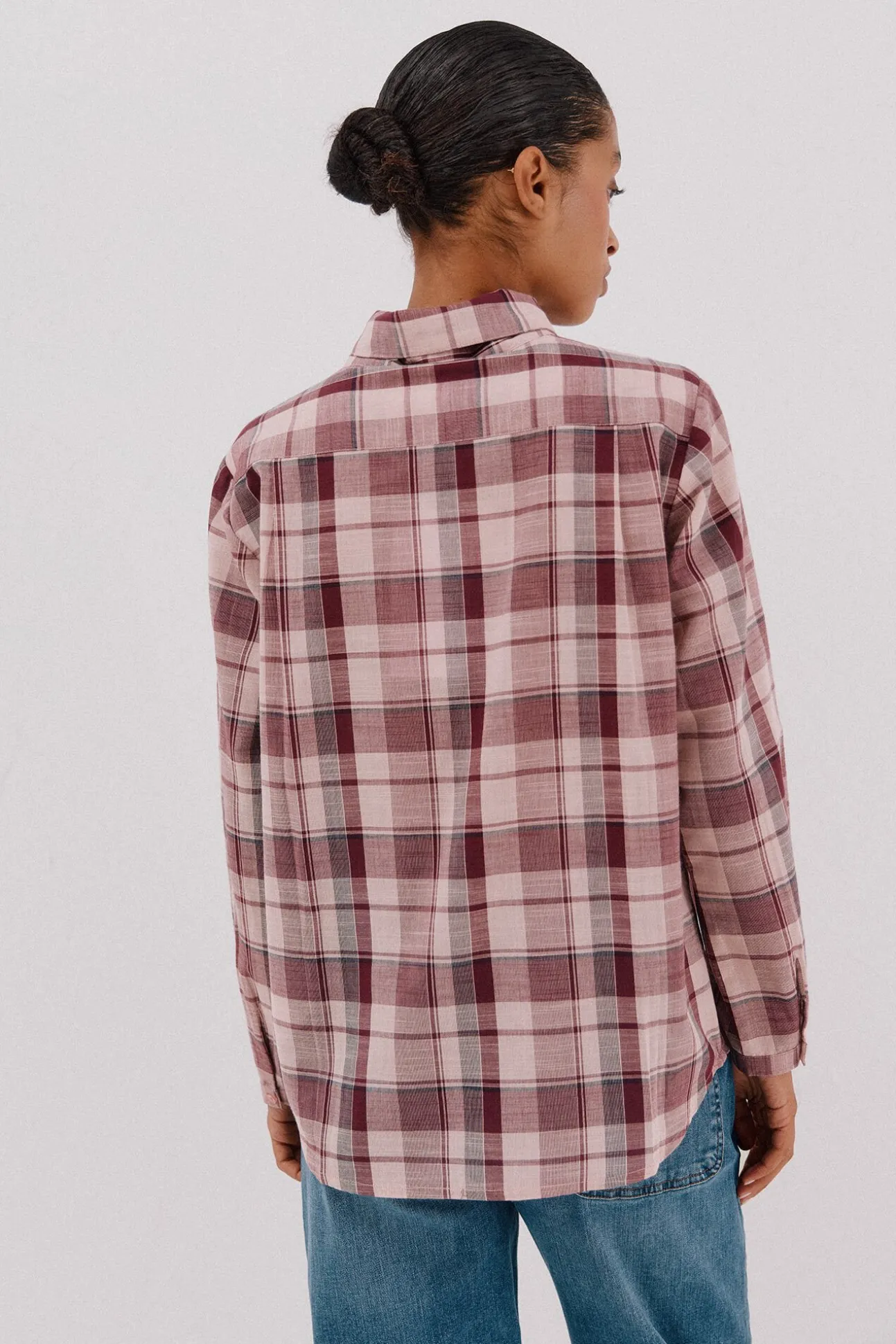 Blusa cuadros lazada