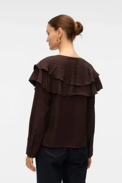 Blusa cuello de volantes