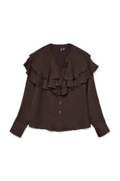 Blusa cuello de volantes