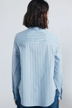 Blusa cuello lazo rayas