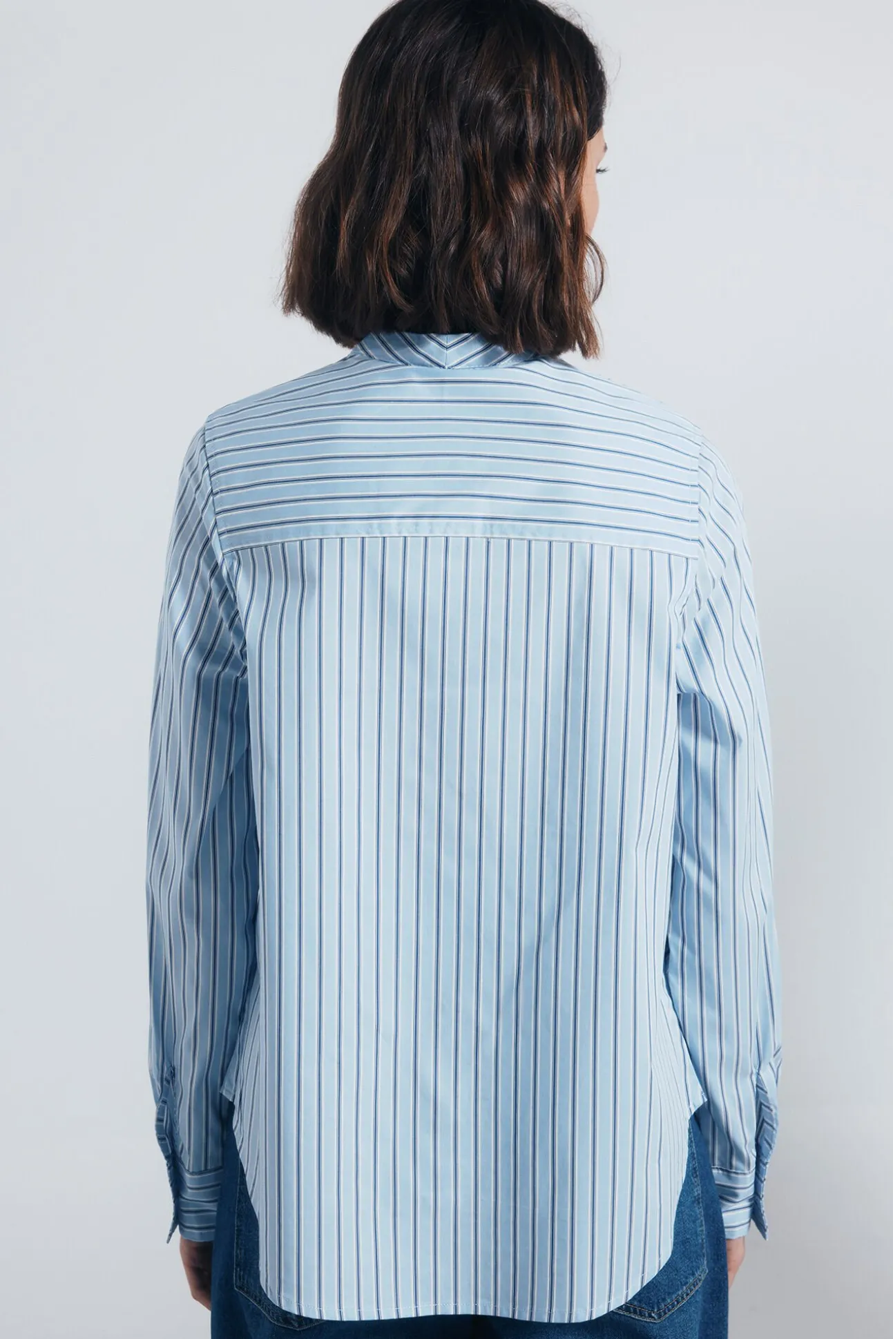 Blusa cuello lazo rayas