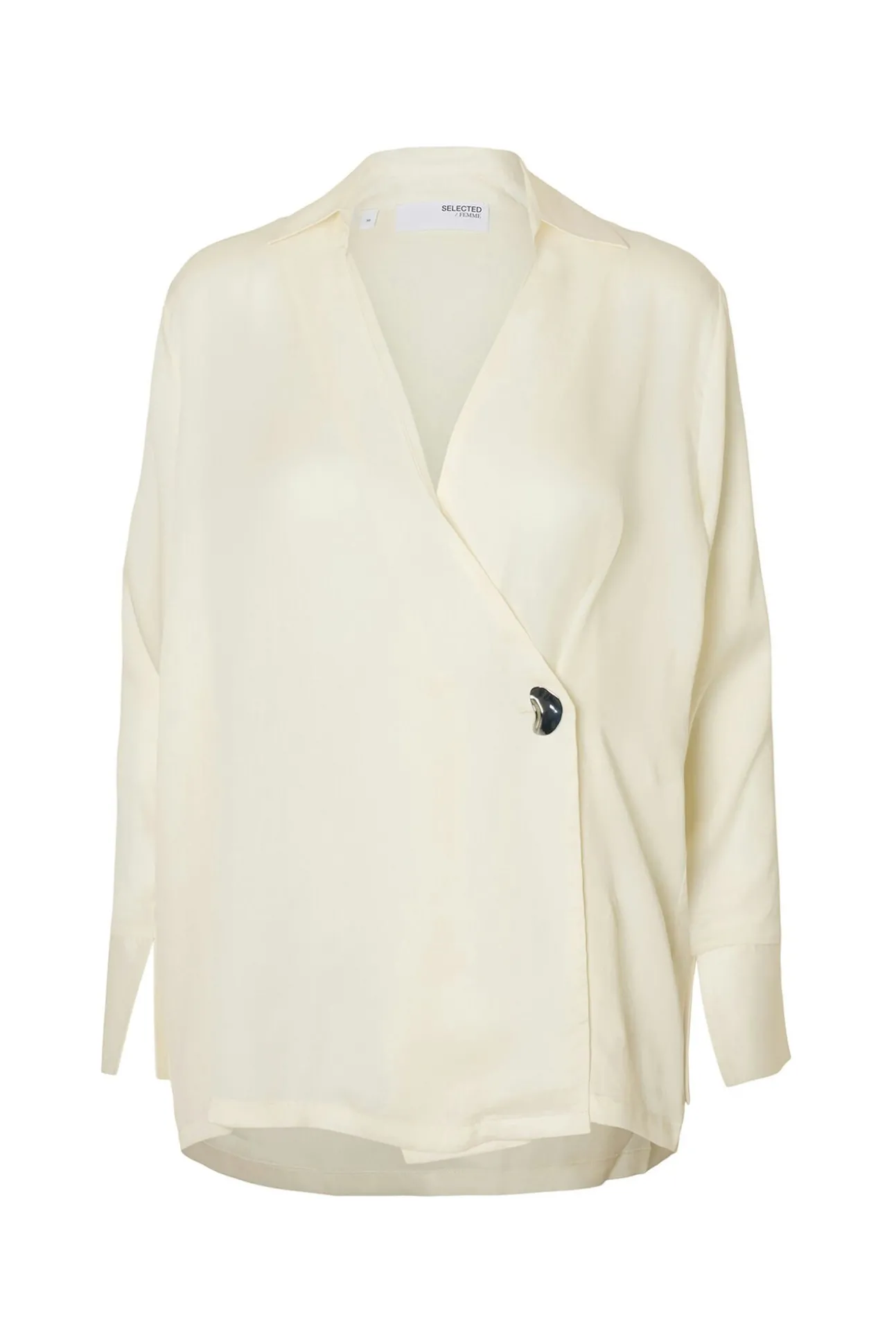 Blusa cuello pico detalle metálico