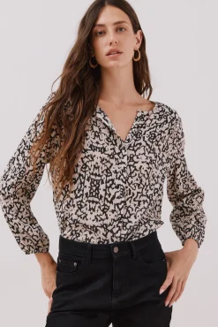 Blusa cuello redondo