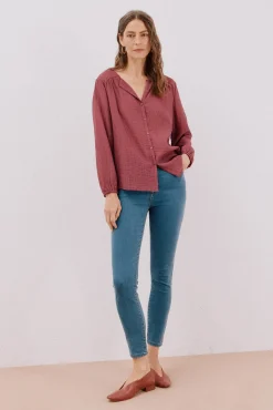 Blusa cuello redondo