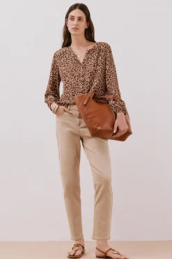 Blusa cuello redondo