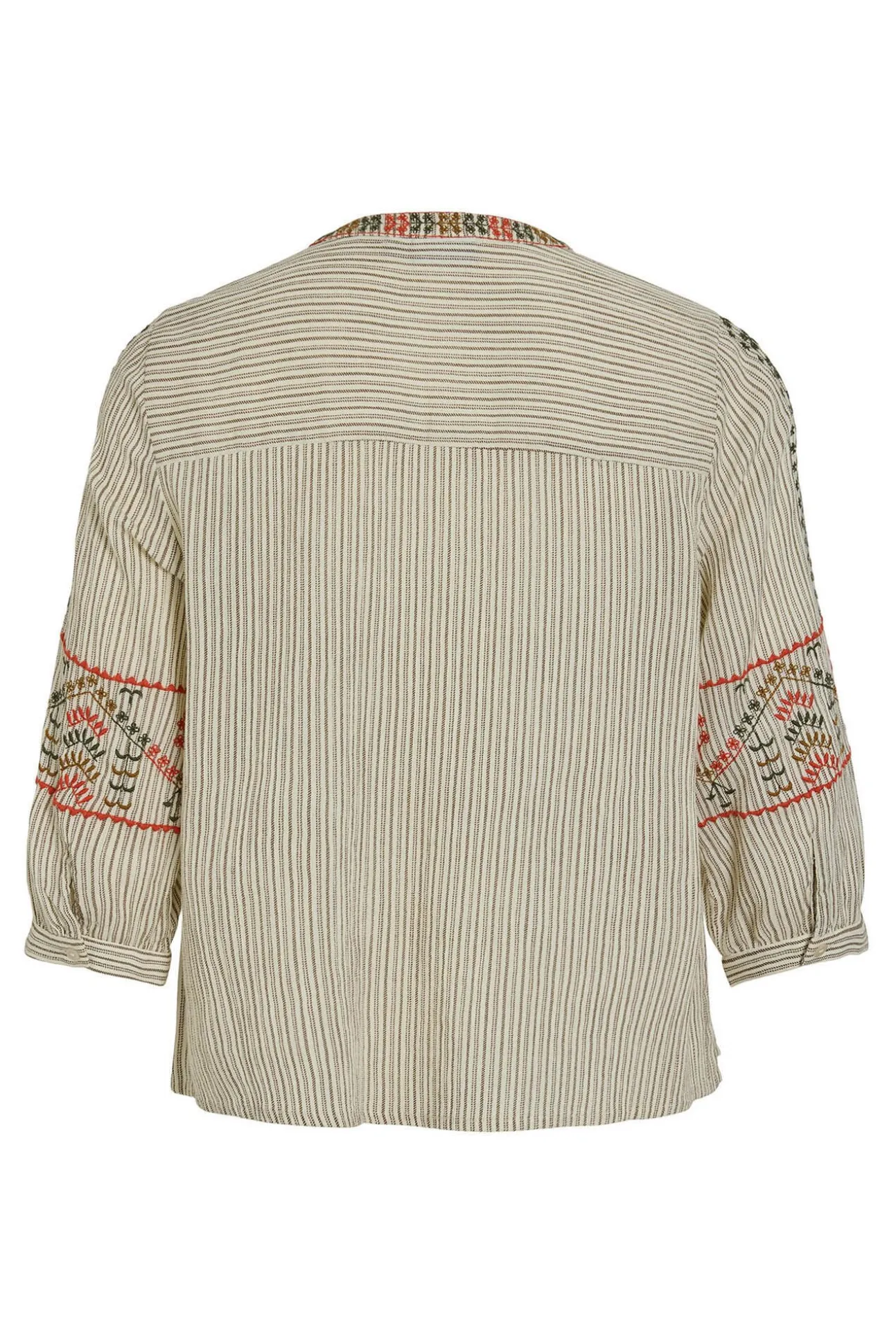 Blusa de algodón con bordados étnicos