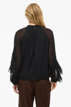 Blusa de gasa con volantes