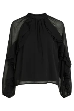 Blusa de gasa con volantes