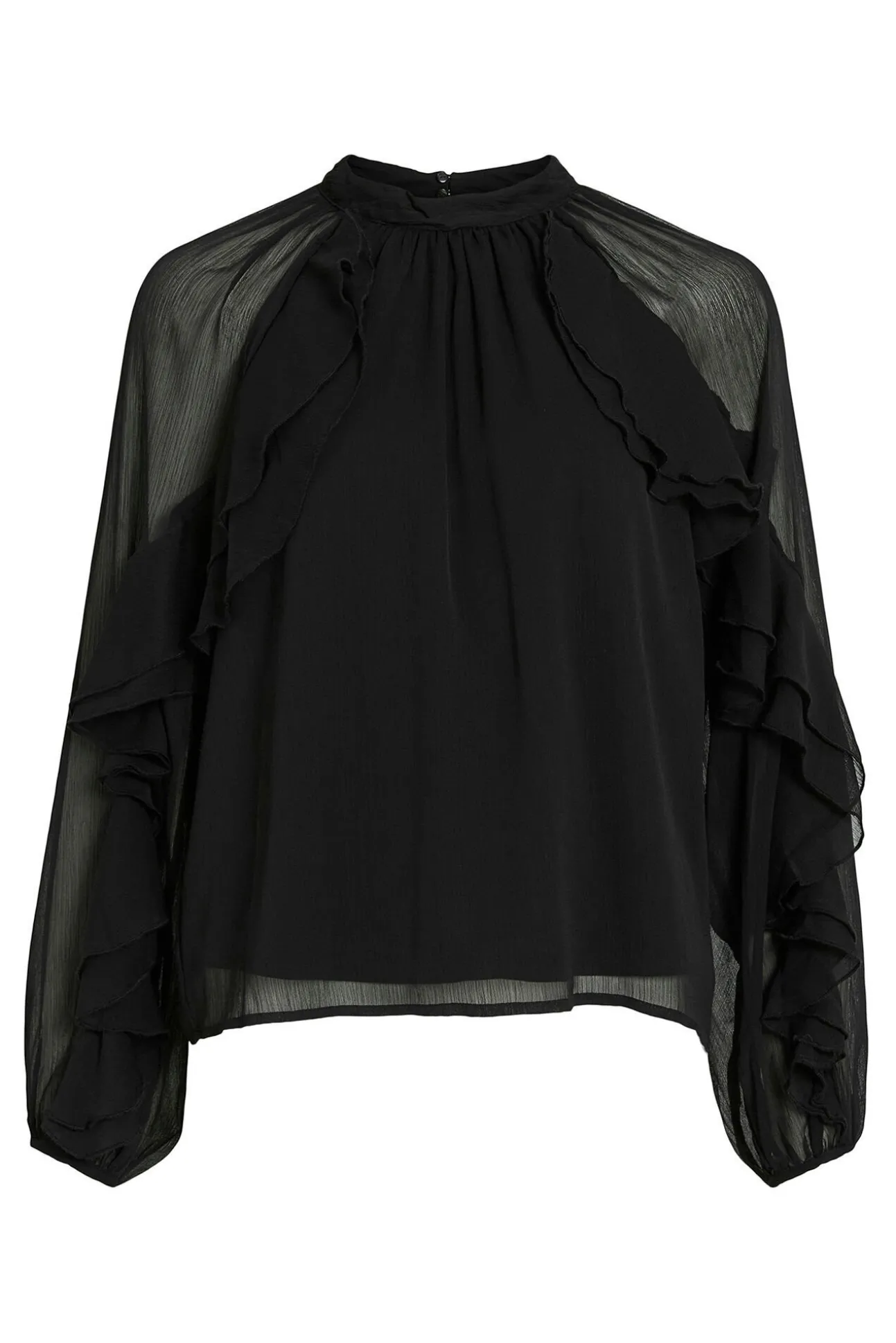 Blusa de gasa con volantes