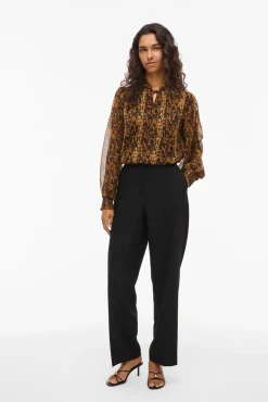 Blusa de gasa estampada