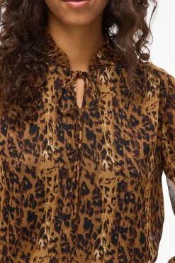 Blusa de gasa estampada