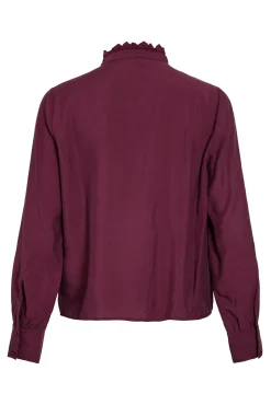 Blusa de manga larga con bordado inglés