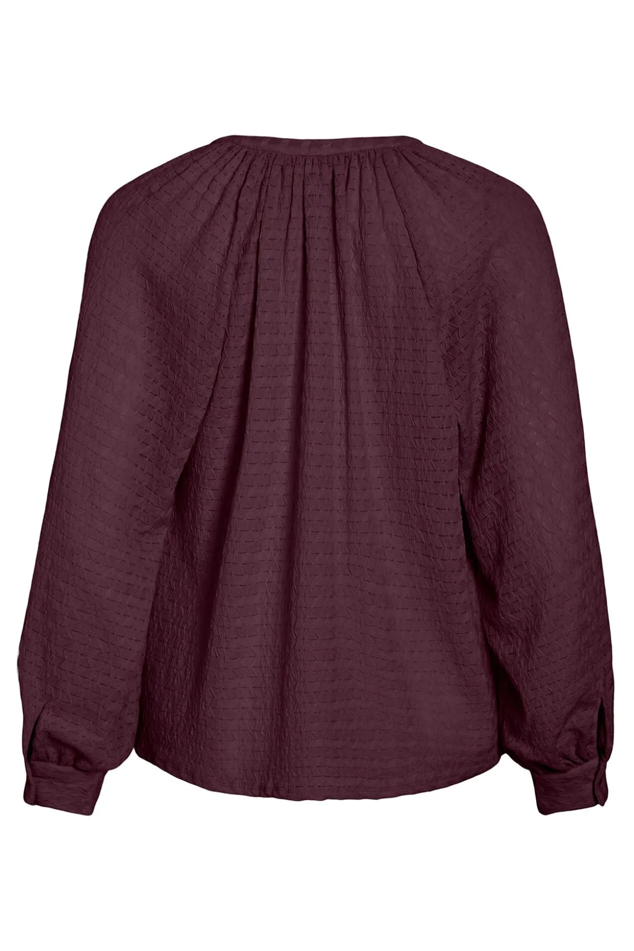 Blusa de manga larga con cuello mao