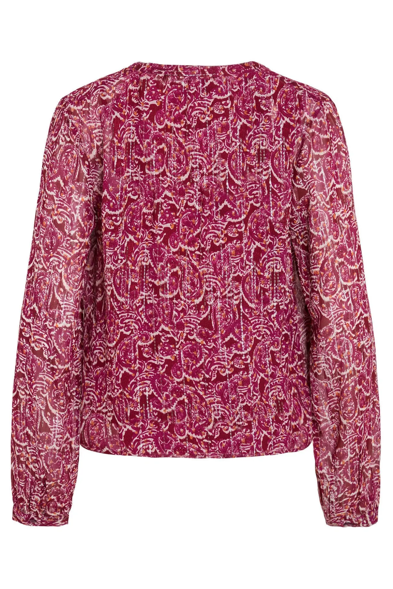 Blusa de manga larga estampada con lúrex