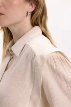 Blusa de viscosa con detalles lúrex