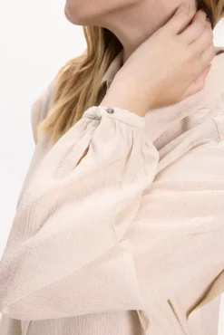 Blusa de viscosa con detalles lúrex