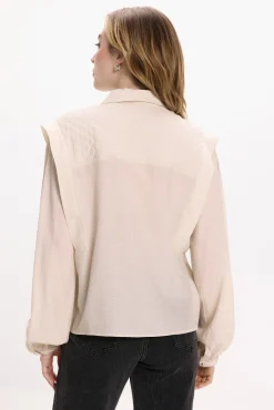 Blusa de viscosa con detalles lúrex