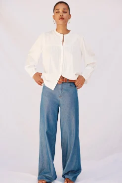 Blusa detalle bordado